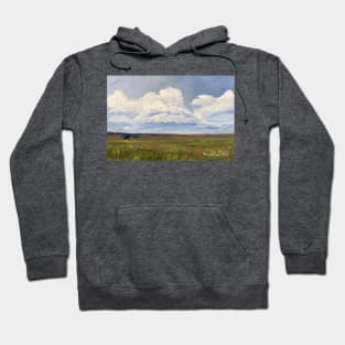 Oil Painting Cloud Landscape Brown Valley Hoodie